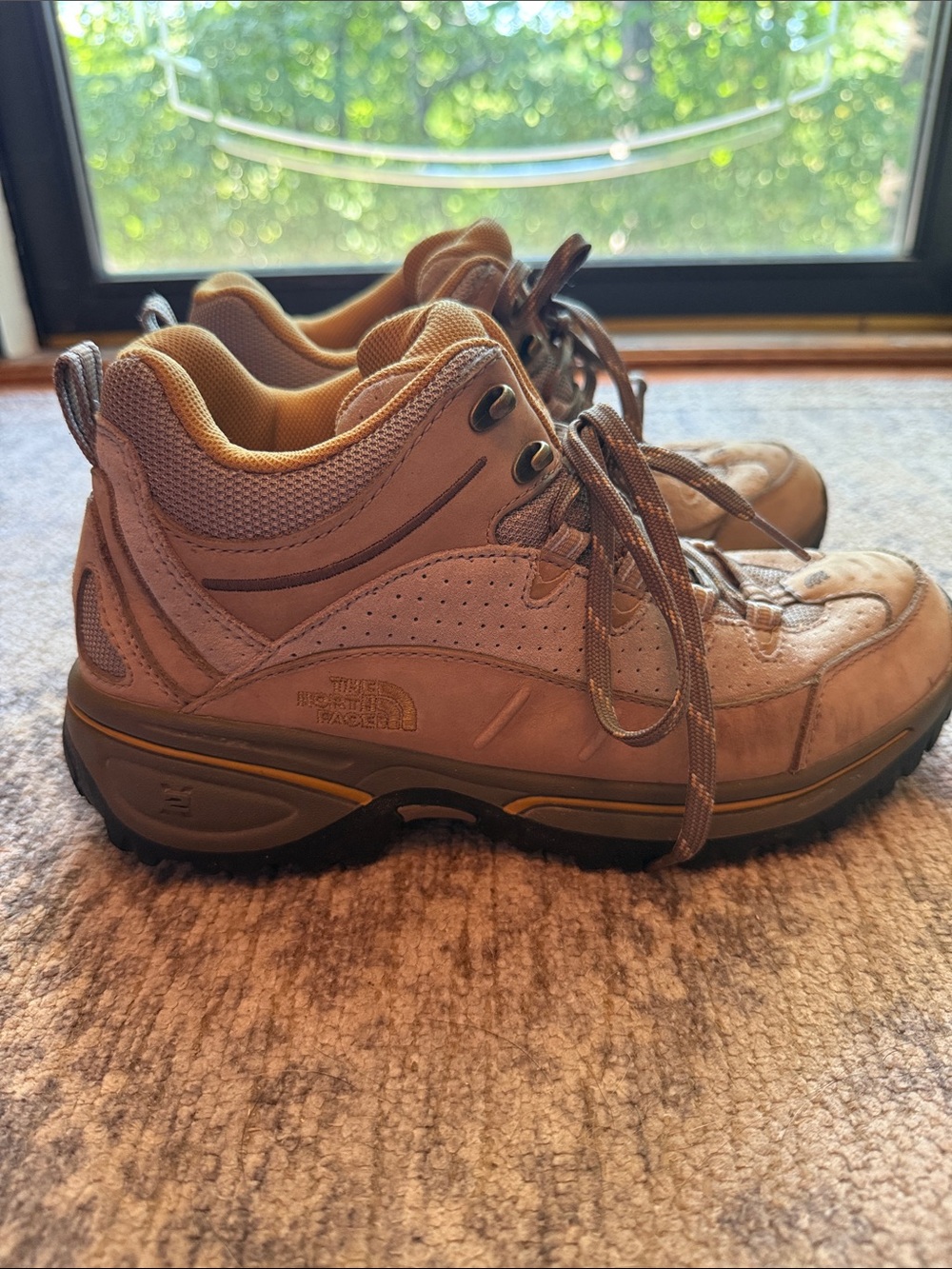 The North Face women’s  Tan Lace-Up Hiking Boots